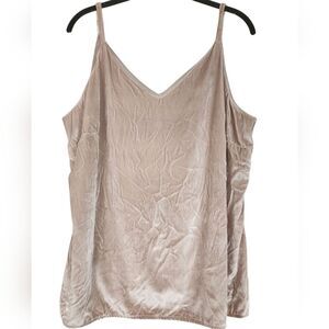 CHICO'S velvet camisole, ivory color, v-neck, size 2